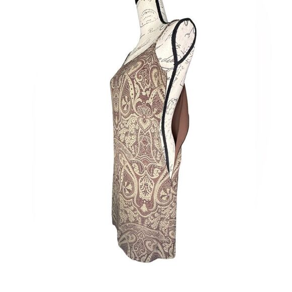 Old Navy vintage y2k Women's Brown and tan/Cream Dress size 2 paisley print EUC - Picture 4 of 6